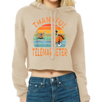 Telemarketer Job Funny Thanksgiving T Shirt Cropped Hoodie | Artistshot