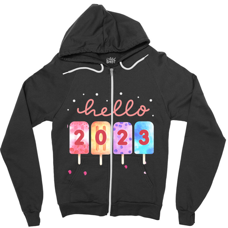 Goodbye 2022 Hello 2023 Happy New Year Funny Popsicle Xmas Zipper Hoodie | Artistshot