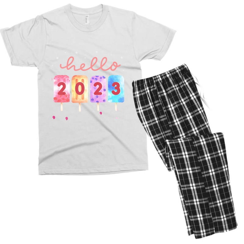 Goodbye 2022 Hello 2023 Happy New Year Funny Popsicle Xmas Men's T-shirt Pajama Set | Artistshot