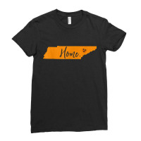 Home Tennessee State Orange Vol Vintage Flag Football Shirt Ladies Fitted T-shirt | Artistshot