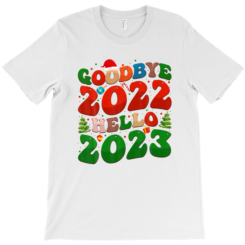 Goodbye 2022 Hello 2023 Retro Groovy Christmas New Year 2023 T-shirt | Artistshot