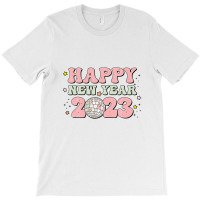 Happy New Year 2023 Groovy Disco Family Christmas Pajamas T-shirt | Artistshot