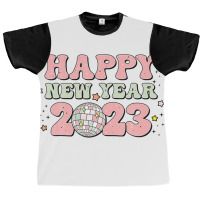 Happy New Year 2023 Groovy Disco Family Christmas Pajamas Graphic T-shirt | Artistshot