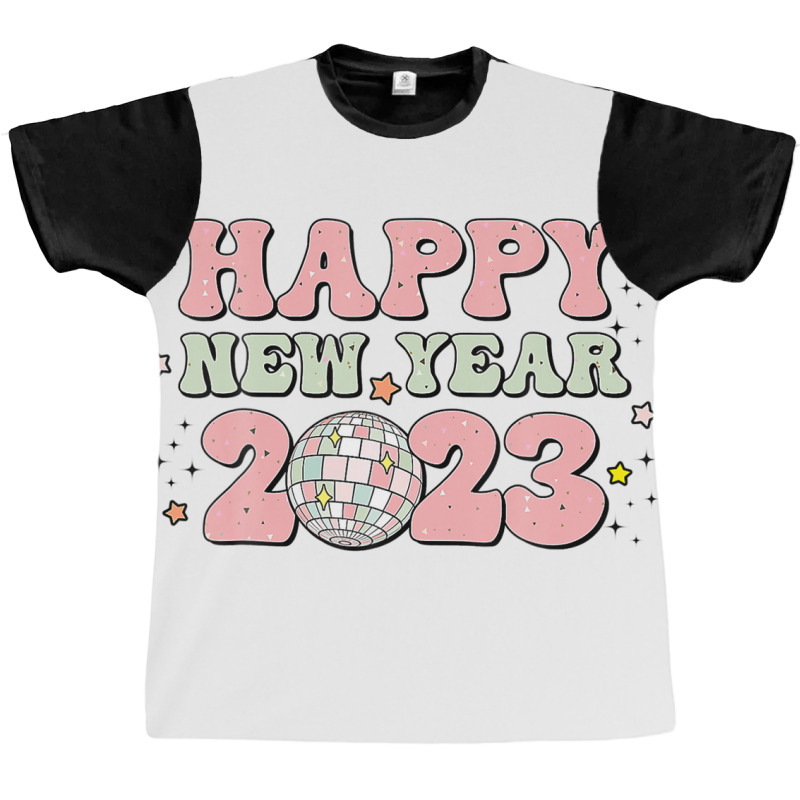 Happy New Year 2023 Groovy Disco Family Christmas Pajamas Graphic T-shirt | Artistshot