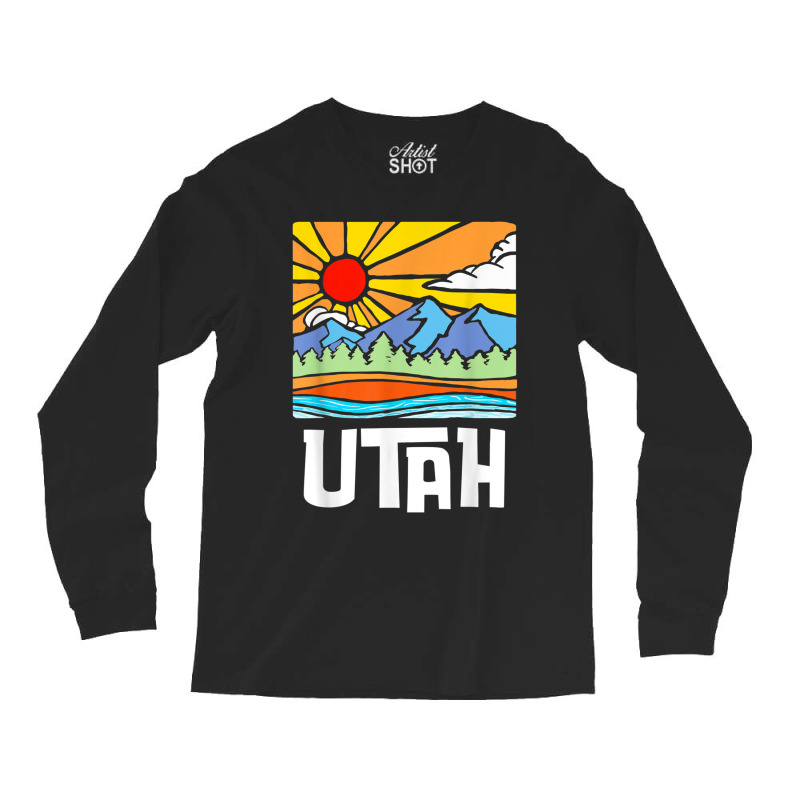 Utah Artistic Nature & Mountains Vintage Graphic Long Sleeve Shirts | Artistshot