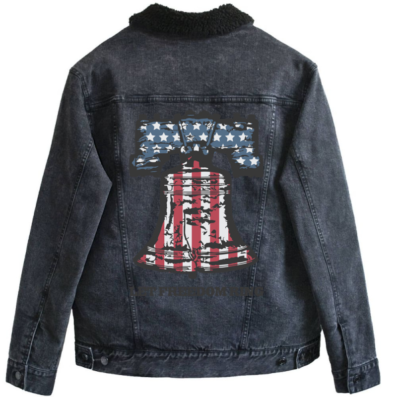 Let Freedom Ring Liberty Bell Unisex Sherpa-lined Denim Jacket | Artistshot