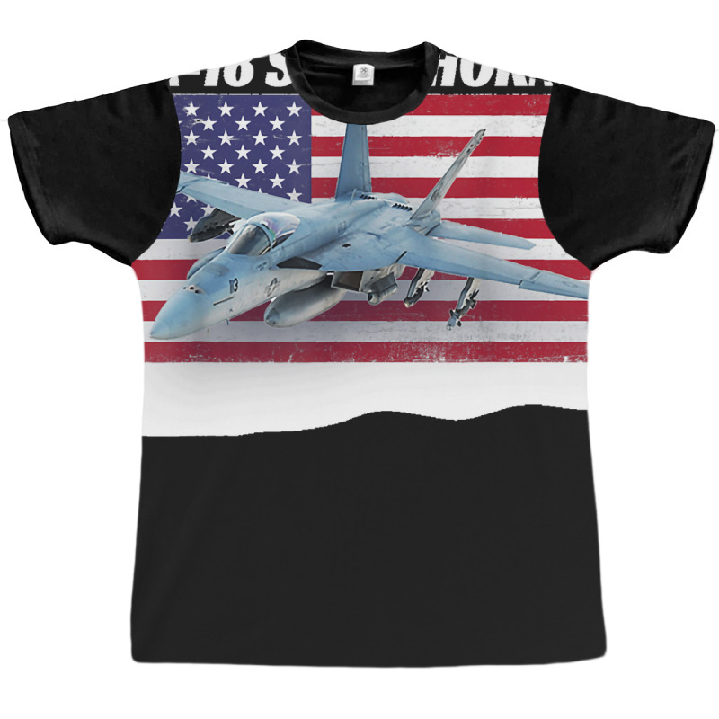 Patriotic American Naval Fa 18 Superhornet Tee In Action Graphic T-shirt by MICHAELSCOTTREXEL | Artistshot