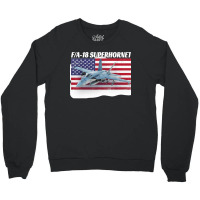 Patriotic American Naval Fa 18 Superhornet Tee In Action Crewneck Sweatshirt | Artistshot