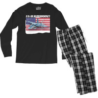 Patriotic American Naval Fa 18 Superhornet Tee In Action Men's Long Sleeve Pajama Set | Artistshot