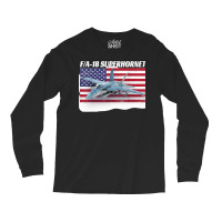 Patriotic American Naval Fa 18 Superhornet Tee In Action Long Sleeve Shirts | Artistshot