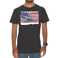 Patriotic American Naval Fa 18 Superhornet Tee In Action Vintage T-shirt | Artistshot