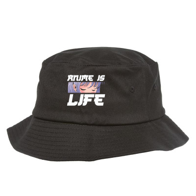 Anime Is Life Bucket Hat Designed By Bariteau Hannah