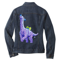 Blueberry Tallcake Dessert Dino Ladies Denim Jacket | Artistshot