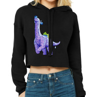 Blueberry Tallcake Dessert Dino Cropped Hoodie | Artistshot