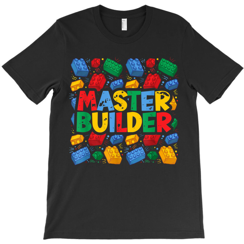 Vintage Master Builder Shirt Funny Brick Builder Blocks Gift T-shirt | Artistshot