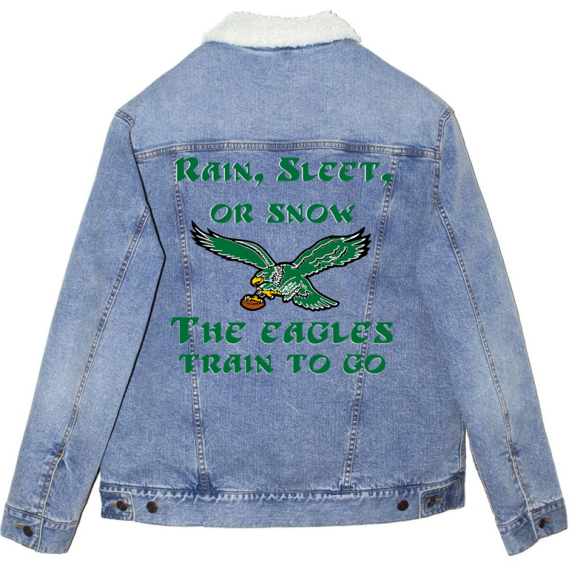 Rain Sleet Or Snow Birds Unisex Sherpa-Lined Denim Jacket by StarActon | Artistshot