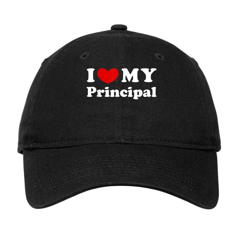 I Love My Principal, I Heart My Principal Adjustable Cap by BrandonGarretLeblanc | Artistshot