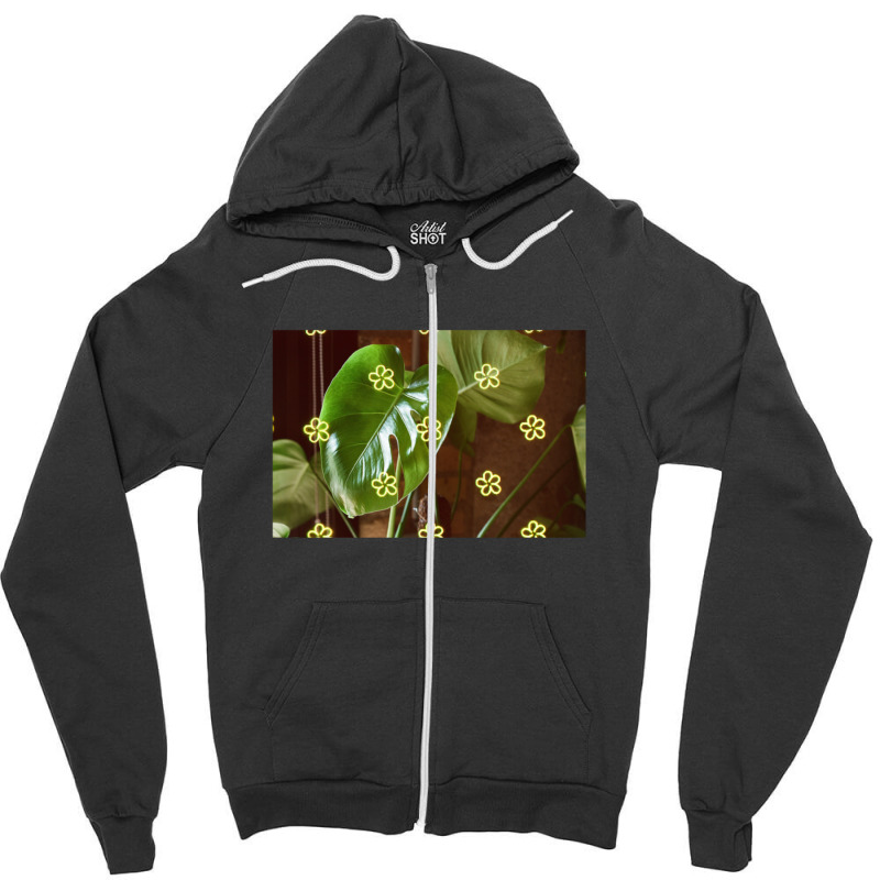 Monstera Deliciosa Zipper Hoodie by KarrieLBreuer | Artistshot