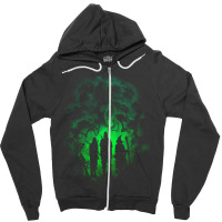 Gamer Fantasy Concept - Warrior, Archer And Wizard Zipper Hoodie | Artistshot