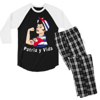 Womens Patriayvida Cuba Flag Bandana Men's 3/4 Sleeve Pajama Set | Artistshot