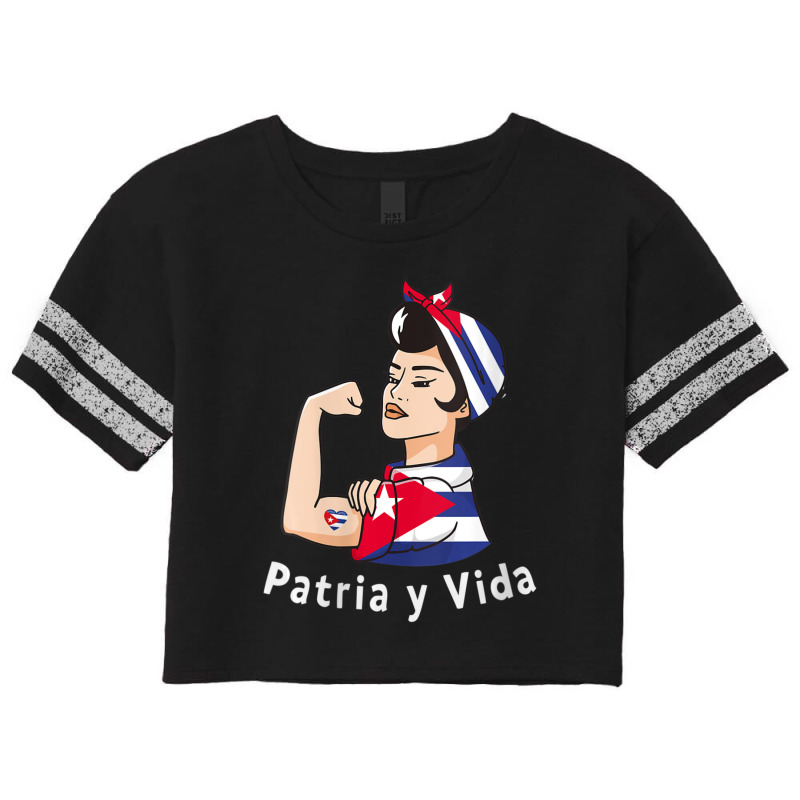 Womens Patriayvida Cuba Flag Bandana Scorecard Crop Tee by fenderbendable | Artistshot