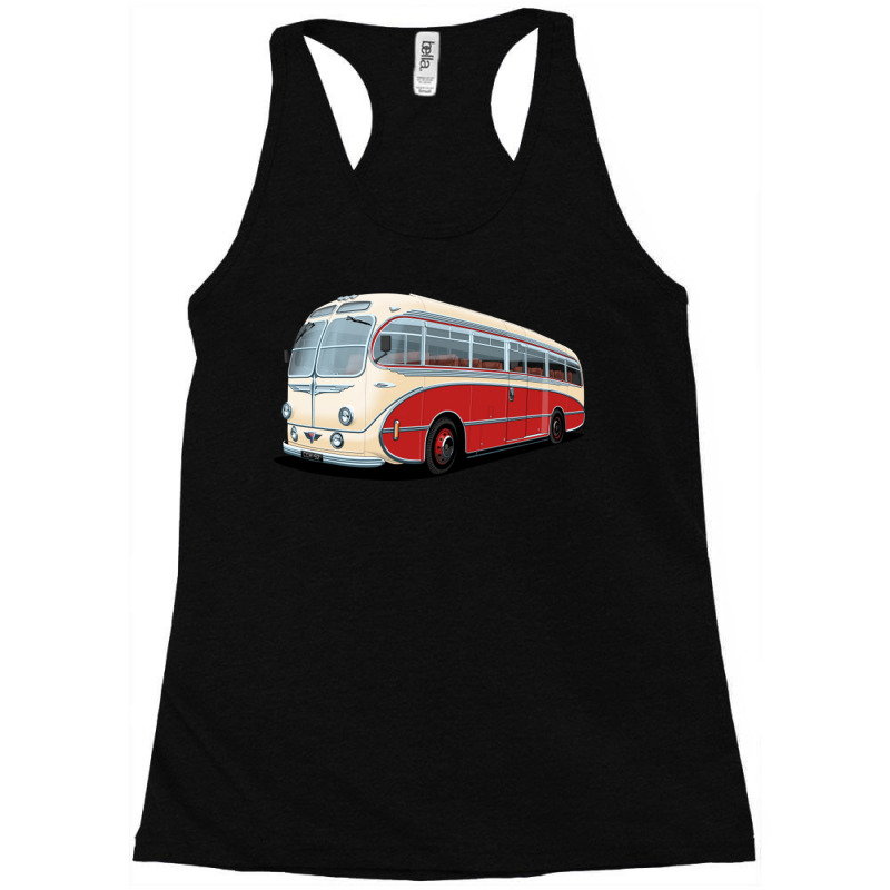 1952 Aec Regal Coach In White And Red Racerback Tank by TresaHollen | Artistshot