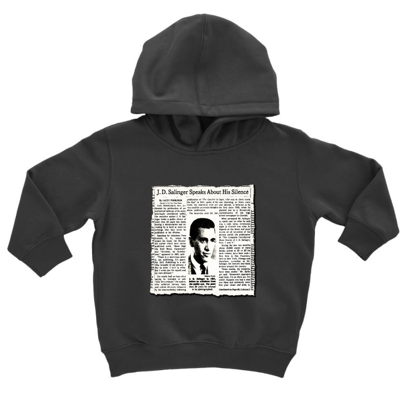 J.d. Salinger Toddler Hoodie | Artistshot