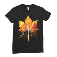 Autumn T  Shirt Leaf Autumn Tree Orange Fall Leaves Lover Season T  Sh Ladies Fitted T-shirt | Artistshot