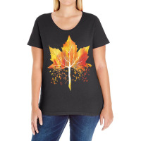 Autumn T  Shirt Leaf Autumn Tree Orange Fall Leaves Lover Season T  Sh Ladies Curvy T-shirt | Artistshot