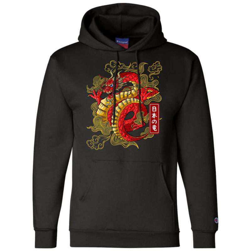 Japanese.dragon Anime Japan Dragons Of Tokyo.tattoo.premium Champion Hoodie by Min06 | Artistshot