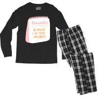 Be Proud Of Your Progress Men's Long Sleeve Pajama Set | Artistshot