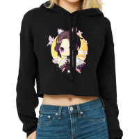 Beautiful Butterfly Amination Cropped Hoodie | Artistshot