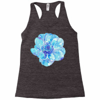 Blue Anemone Flower Painting Red Green Flower Red Green Abstract Water Racerback Tank | Artistshot