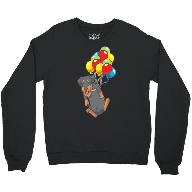 Gift Idea T  Shirt Jagdterrier Dog With Ballons T  Shirt Crewneck Sweatshirt | Artistshot