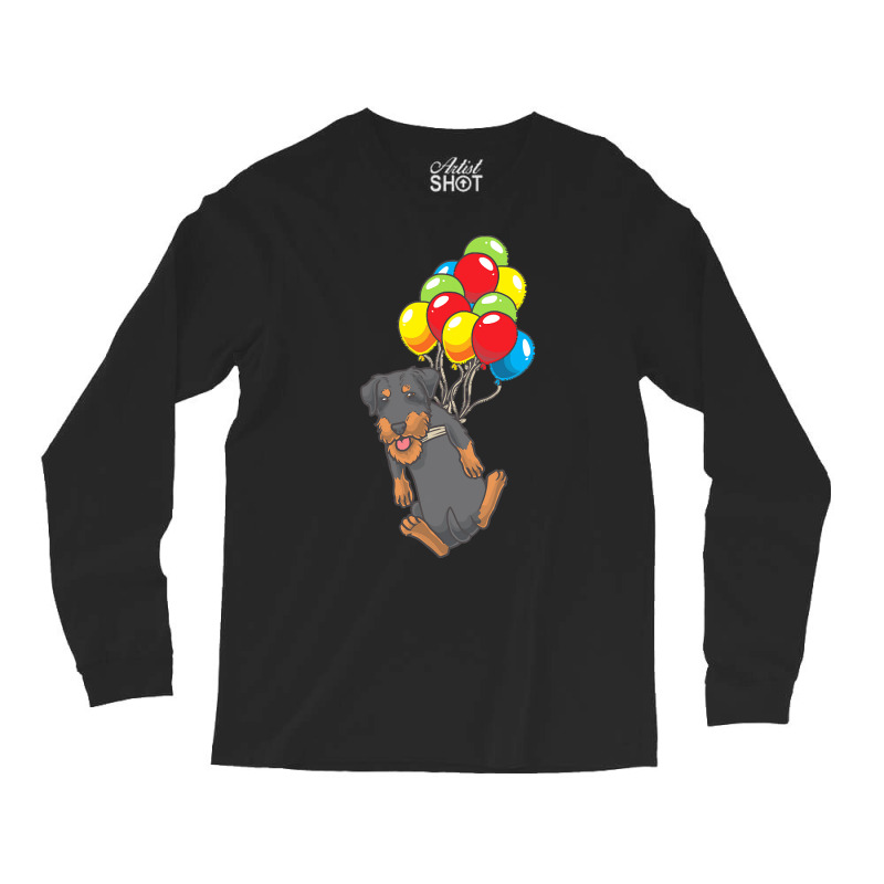 Gift Idea T  Shirt Jagdterrier Dog With Ballons T  Shirt Long Sleeve Shirts | Artistshot