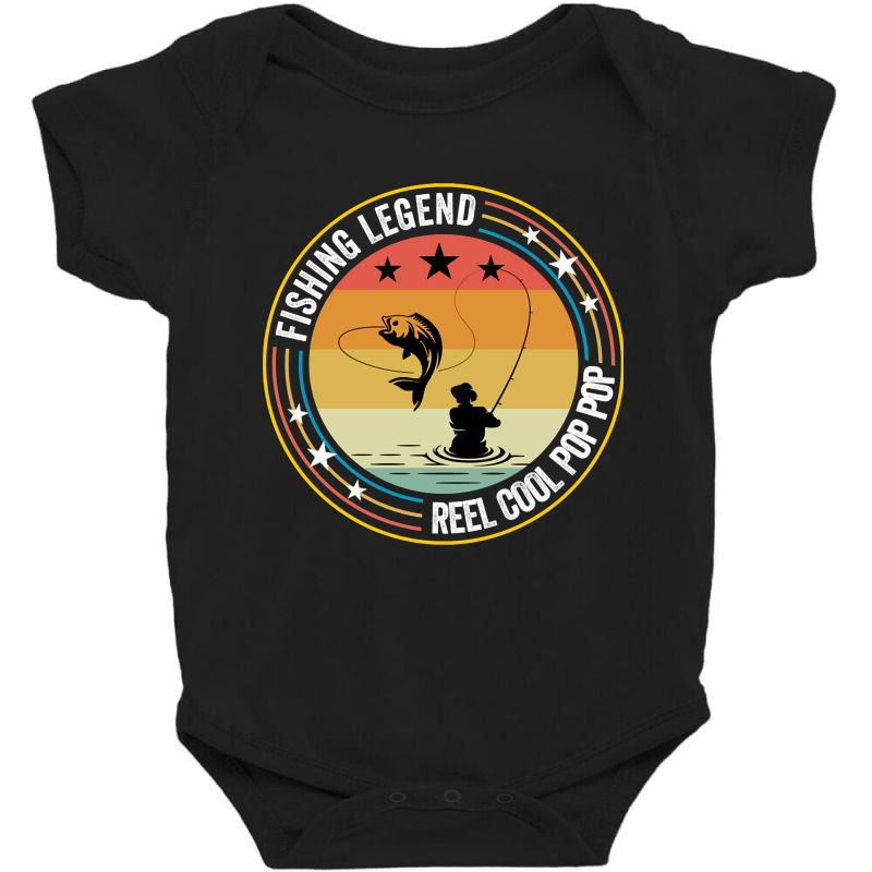 Fishing - Fishing Legend Reel Cool Pop Pop. Baby Bodysuit | Artistshot