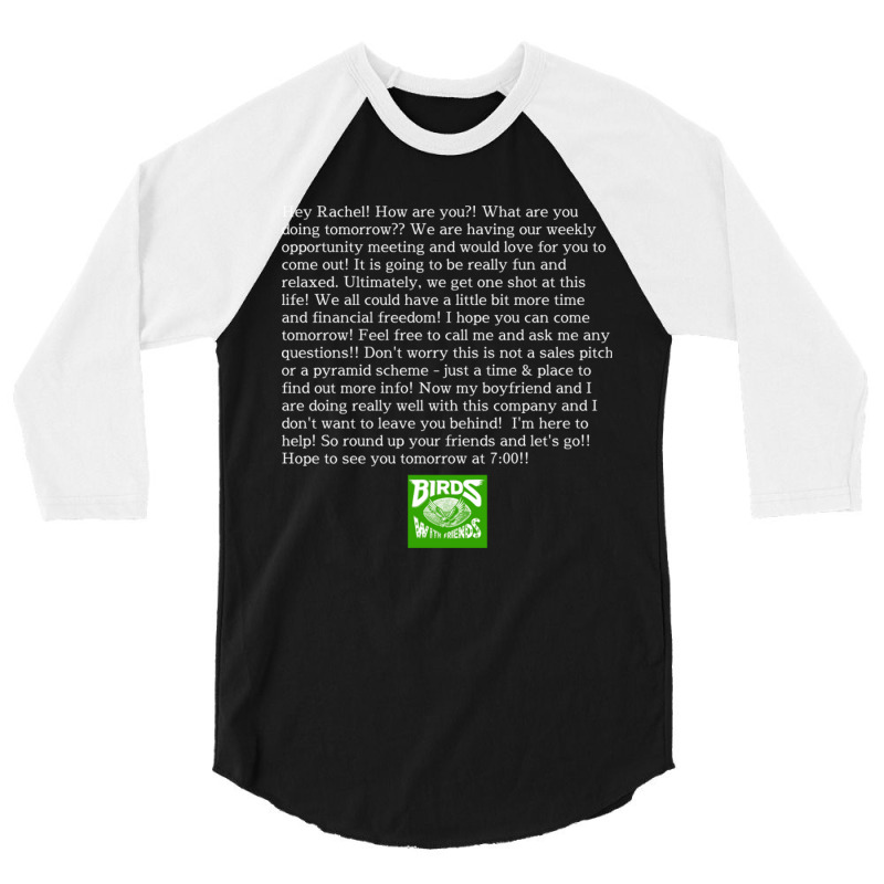 Not A Pyramid Scheme White Text 3/4 Sleeve Shirt | Artistshot