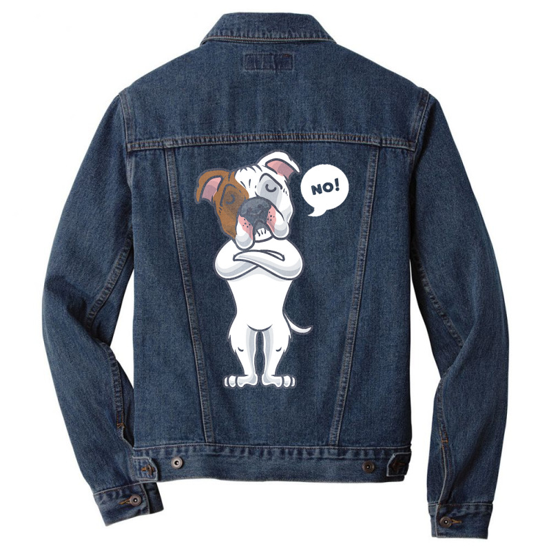 Gift Idea T  Shirt Stubborn American Bulldog Dog Funny T  Shirt Men Denim Jacket | Artistshot