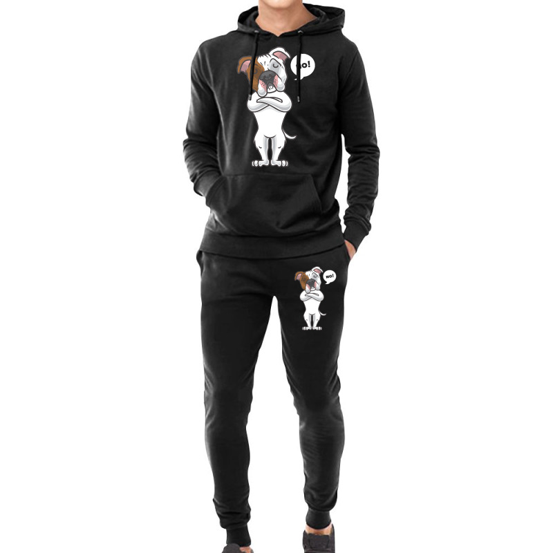 Gift Idea T  Shirt Stubborn American Bulldog Dog Funny T  Shirt Hoodie & Jogger Set | Artistshot