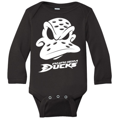 Ducks Anaheim Long Sleeve Baby Bodysuit Designed By Cocoloneo