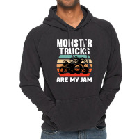 Monster Trucks Are My Jam Cool Monster Truck Vintage Hoodie | Artistshot