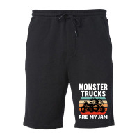 Monster Trucks Are My Jam Cool Monster Truck Fleece Short | Artistshot