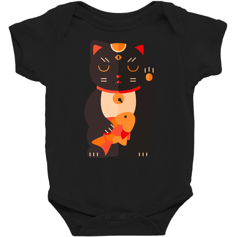 Beckoning Cat Baby Bodysuit by declangreenwood | Artistshot