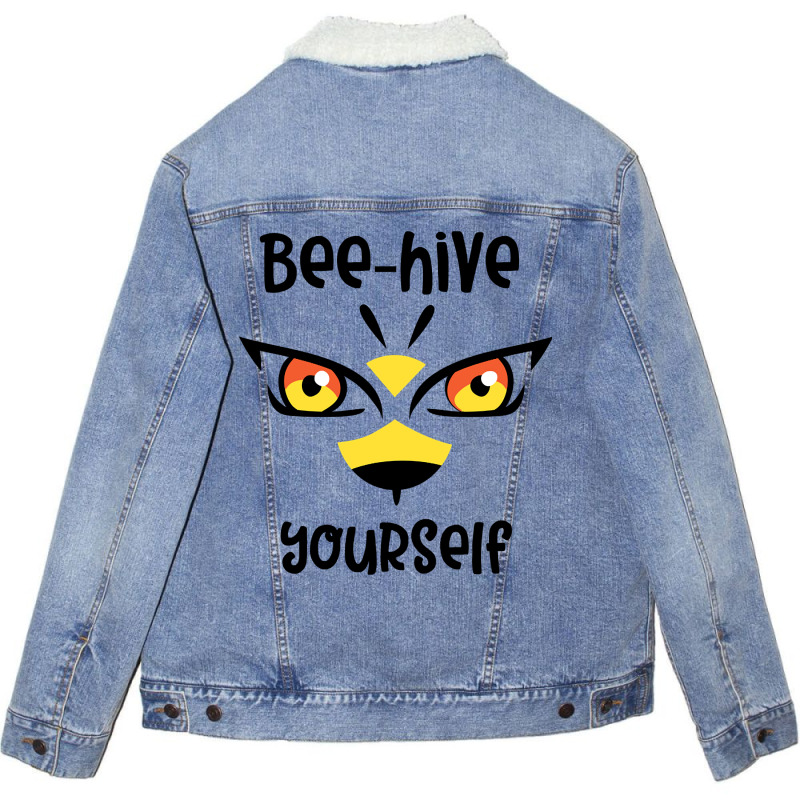 Bee Hive Yourself - Funny Bee - Beekeepers Unisex Sherpa-Lined Denim Jacket by declangreenwood | Artistshot