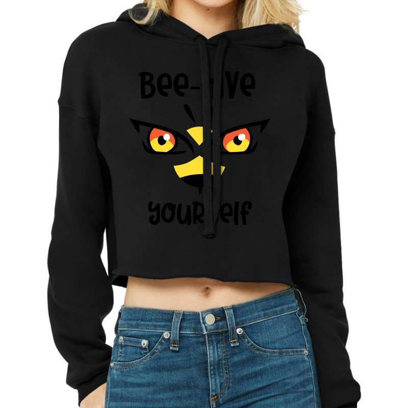 Bee Hive Yourself - Funny Bee - Beekeepers Cropped Hoodie by declangreenwood | Artistshot