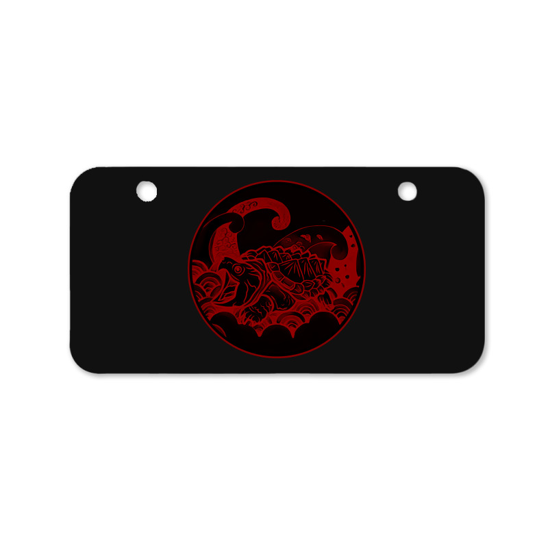 Giant Alligator Snapping Turtle - Japanese Style For Reptiles Lovers - Bicycle License Plate | Artistshot