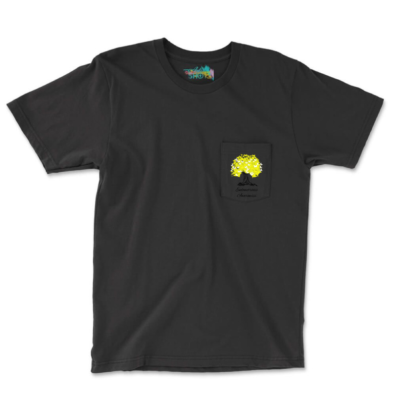 Endometriosis Awareness T-shirt Women Warrior Tree Hope Gifts Pocket T-shirt | Artistshot