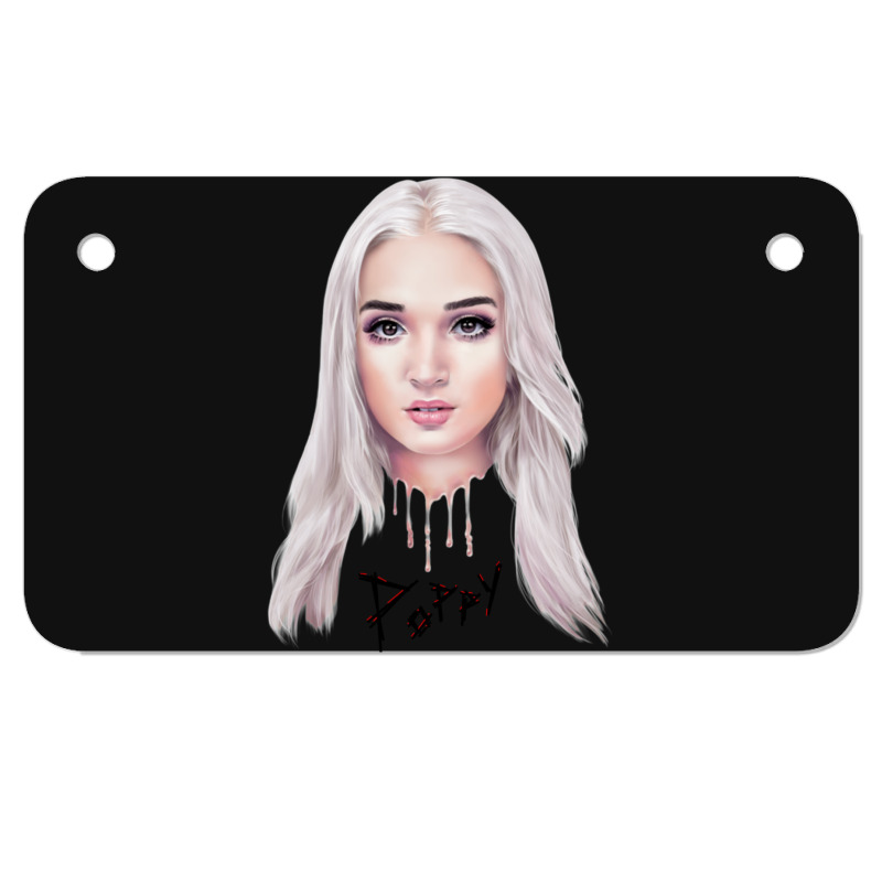 Poppy Drip Motorcycle License Plate | Artistshot