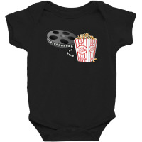 Film And Popcorn Baby Bodysuit | Artistshot