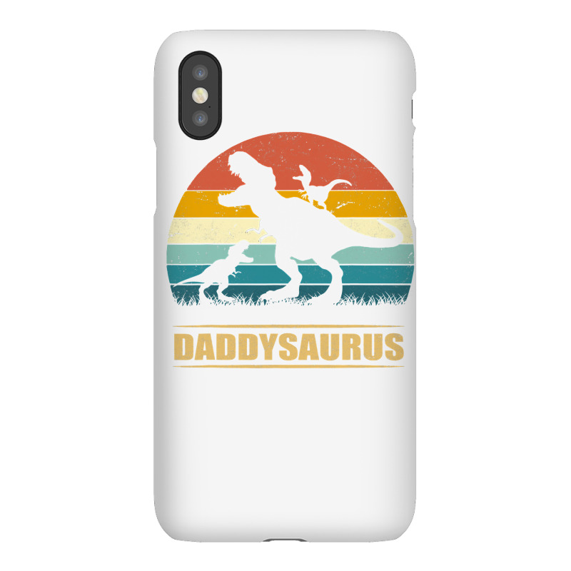 Daddy Dinosaur Daddysaurus 2 Kids Father's Day Gift For Dad T Shirt Iphonex Case | Artistshot